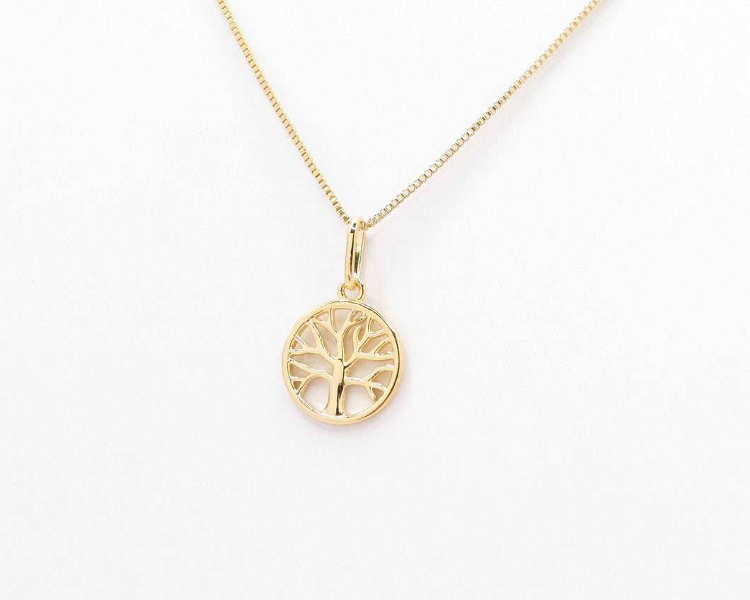 ARBOL DE LA VIDA LISO ENCHAPADO EN ORO