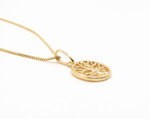 ARBOL DE LA VIDA LISO ENCHAPADO EN ORO