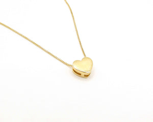 COLLAR CORAZÓN LISO ENCHAPADO EN ORO