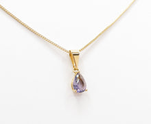 Cargar imagen en el visor de la galería, COLLAR GOTA AMATISTA MINI ENCHAPADO EN ORO
