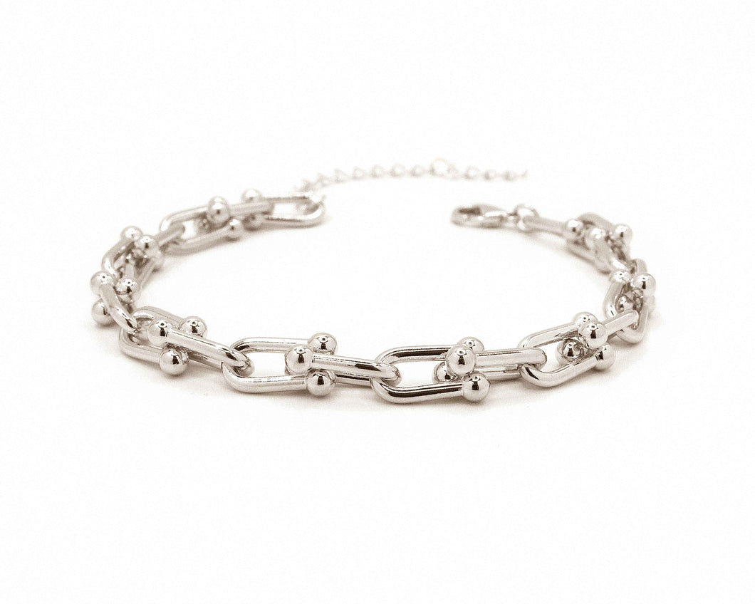 PULSERA HARD WEAR ENCHAPADA EN ORO BLANCO