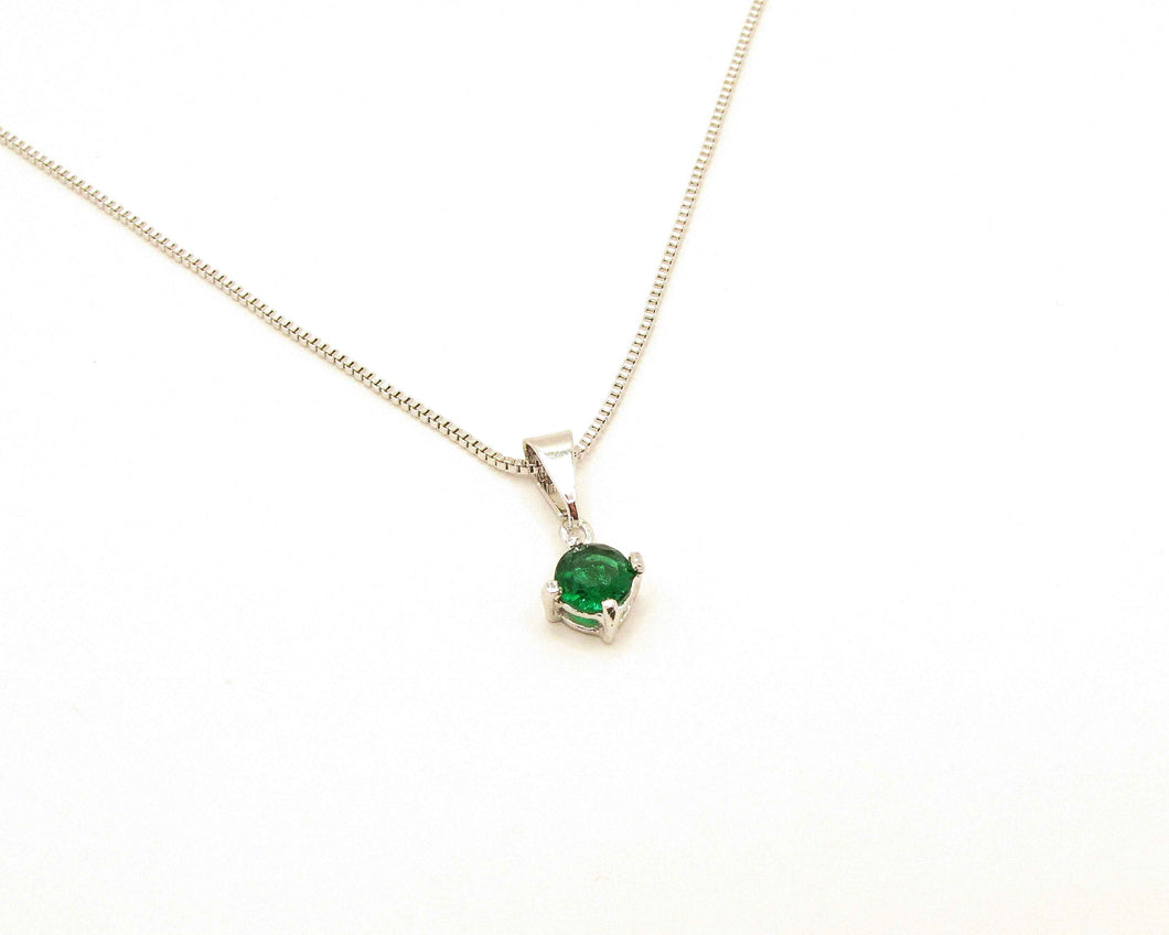 PUNTO DE LUZ GREEN ENCHAPADO EN ORO BLANCO