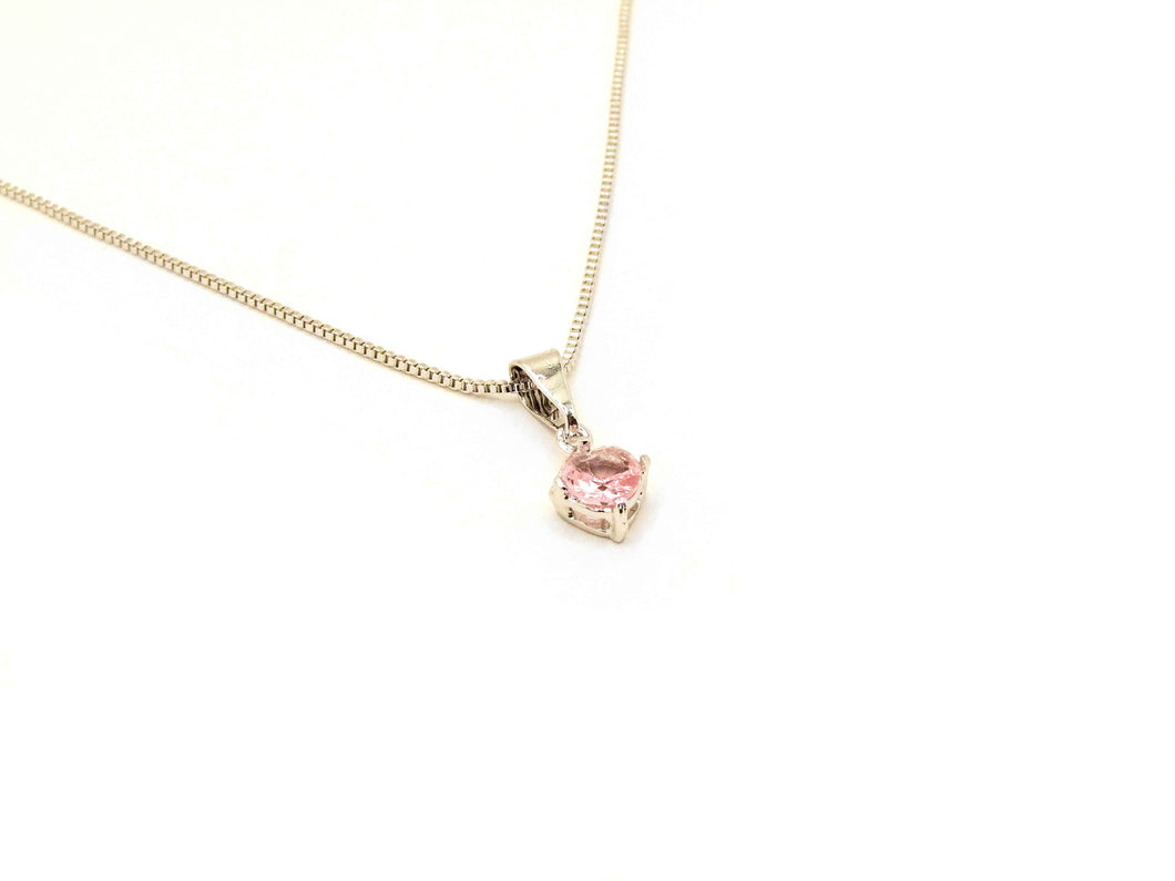 PUNTO DE LUZ ROSA ENCHAPADO EN ORO BLANCO