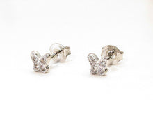 Cargar imagen en el visor de la galería, AROS MARIPOSA ENCHAPADO EN ORO BLANCO
