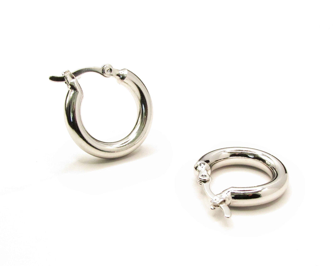 ARGOLLAS TUBO 18 MM ENCHAPADAS EN ORO BLANCO