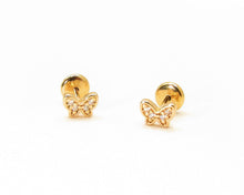 Cargar imagen en el visor de la galería, ABRIDORES MARIPOSA CIRCÓN 2 ENCHAPADO EN ORO
