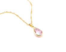 Cargar imagen en el visor de la galería, COLLAR GOTA COLORES ENCHAPADO EN ORO

