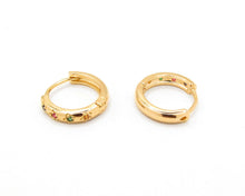 Cargar imagen en el visor de la galería, ARGOLLAS COLOR THICK ENCHAPADAS EN ORO 17MM
