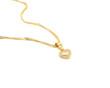 Cargar imagen en el visor de la galería, COLLAR CORAZÓN CIRCÓN ENCHAPADO EN ORO
