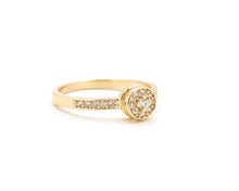 Cargar imagen en el visor de la galería, ANILLO SOLITARIO MICROCIRCONES ENCHAPADO EN ORO
