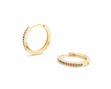 Cargar imagen en el visor de la galería, ARGOLLAS CLICK COLORES ENCHAPADAS EN ORO

