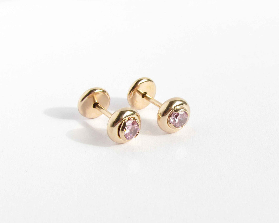ABRIDORES ROSA CONTORNO ORO ENCHAPADOS EN ORO