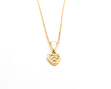 Cargar imagen en el visor de la galería, COLLAR CORAZON CIRCONES ENCHAPADO EN ORO
