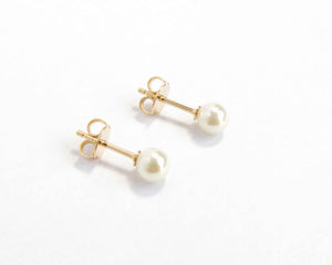 AROS PERLA 5 MM ENCHAPADOS EN ORO