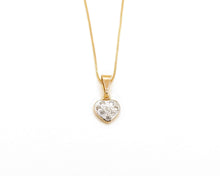 Cargar imagen en el visor de la galería, COLLAR CORAZON ENCHAPADO EN ORO Y ORO BLANCO
