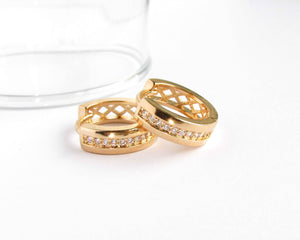 ARGOLLAS KARA 14MM  ENCHAPADAS EN ORO