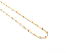 Cargar imagen en el visor de la galería, CADENA LIMADA CON MINI ESFERAS ENCHAPADA EN ORO 18K
