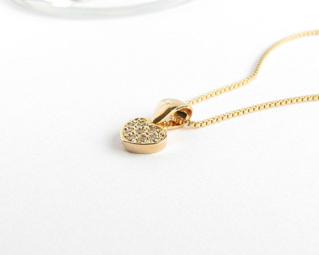 COLLAR CORAZÓN ENCHAPADO EN ORO