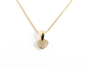 COLLAR CORAZÓN ENCHAPADO EN ORO