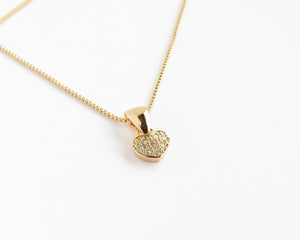 COLLAR CORAZÓN ENCHAPADO EN ORO