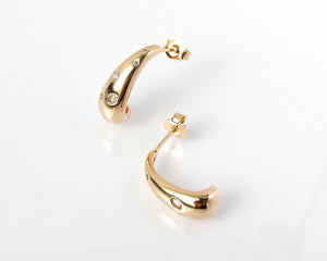 AROS GOTA CIRCONES ENCHAPADO EN ORO