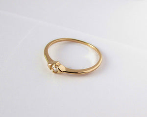 ANILLO SOLITARIO ENCHAPADO EN ORO