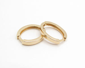 ARGOLLAS OVALADAS TOSCANA ENCHAPADAS EN ORO