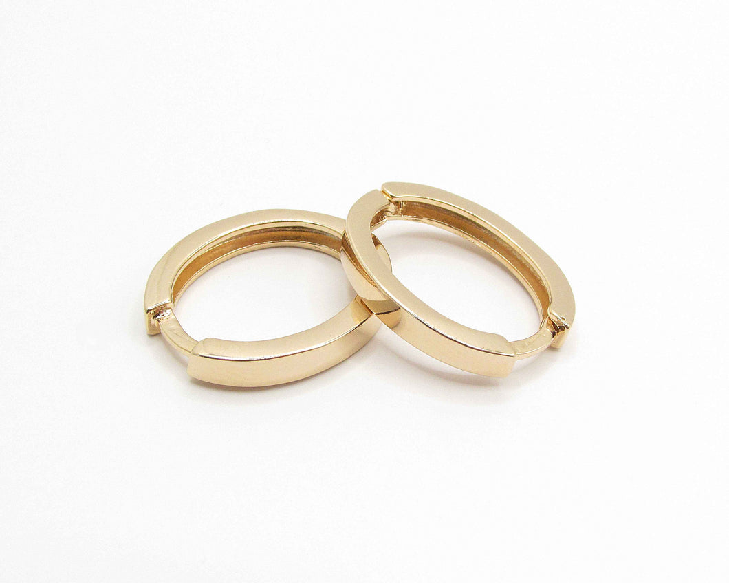 ARGOLLAS OVALADAS TOSCANA ENCHAPADAS EN ORO
