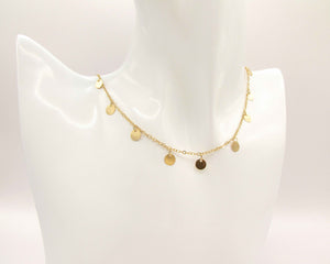 COLLAR MEDALLAS ENCHAPADO EN ORO