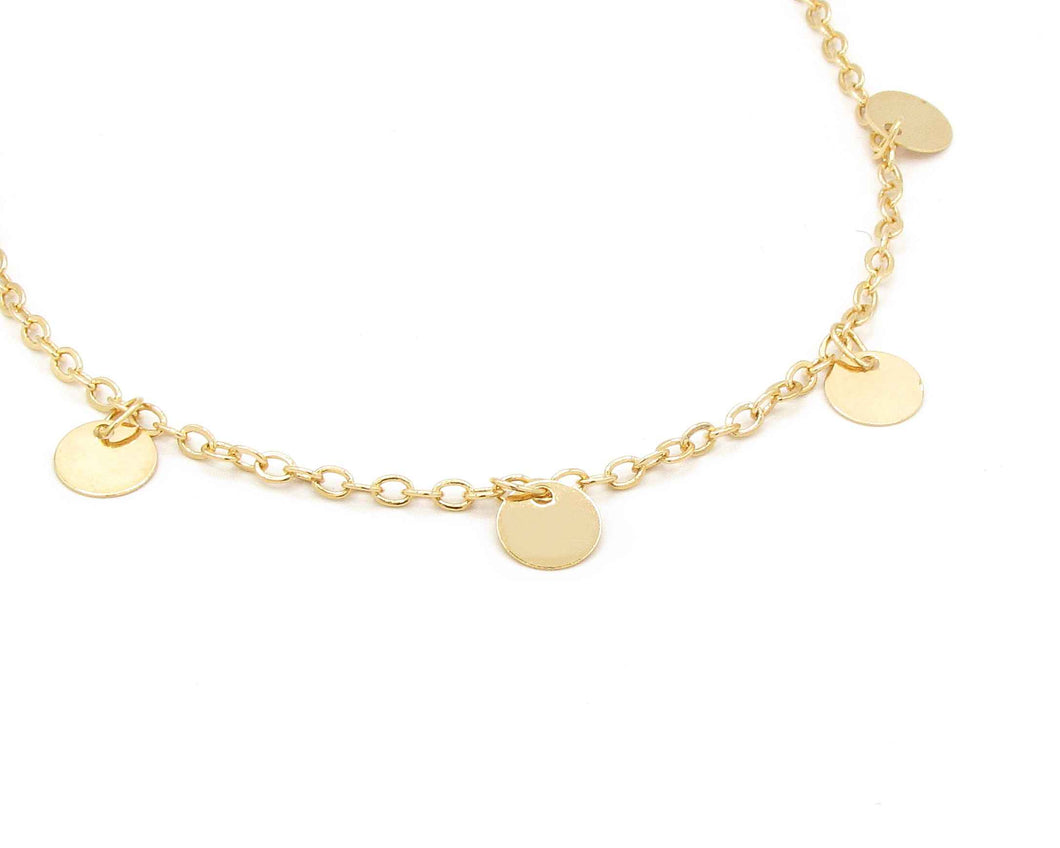 COLLAR MEDALLAS ENCHAPADO EN ORO