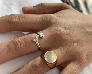 ANILLOS THICK - AJUSTABLES ENCHAPADOS EN ORO