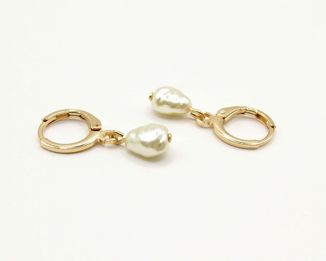 ARGOLLAS PERLA DE RIO ENCHAPADO EN ORO