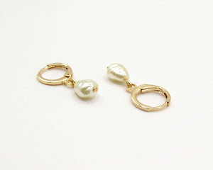 ARGOLLAS PERLA DE RIO ENCHAPADO EN ORO
