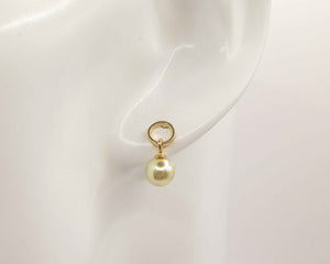 AROS PERLA & CIRCULO ENCHAPADOS EN ORO