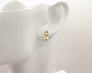 AROS PERLA & CIRCULO ENCHAPADOS EN ORO