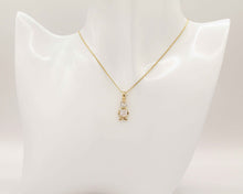 Cargar imagen en el visor de la galería, COLLAR NIÑO CIRCON BLANCO ENCHAPADO EN ORO
