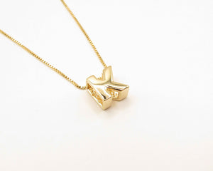 COLLARES INICIAL ENCHAPADO EN ORO