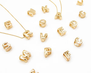 COLLARES INICIAL ENCHAPADO EN ORO