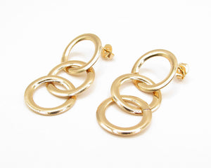ARGOLLAS CIRCULOS ENCHAPADAS EN ORO
