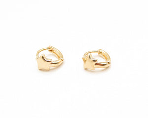 MINI ARGOLLAS ESTRELLA 12 MM ENCHAPADO EN ORO