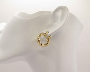 ARGOLLAS TWIST 21 MM ENCHAPADAS EN ORO
