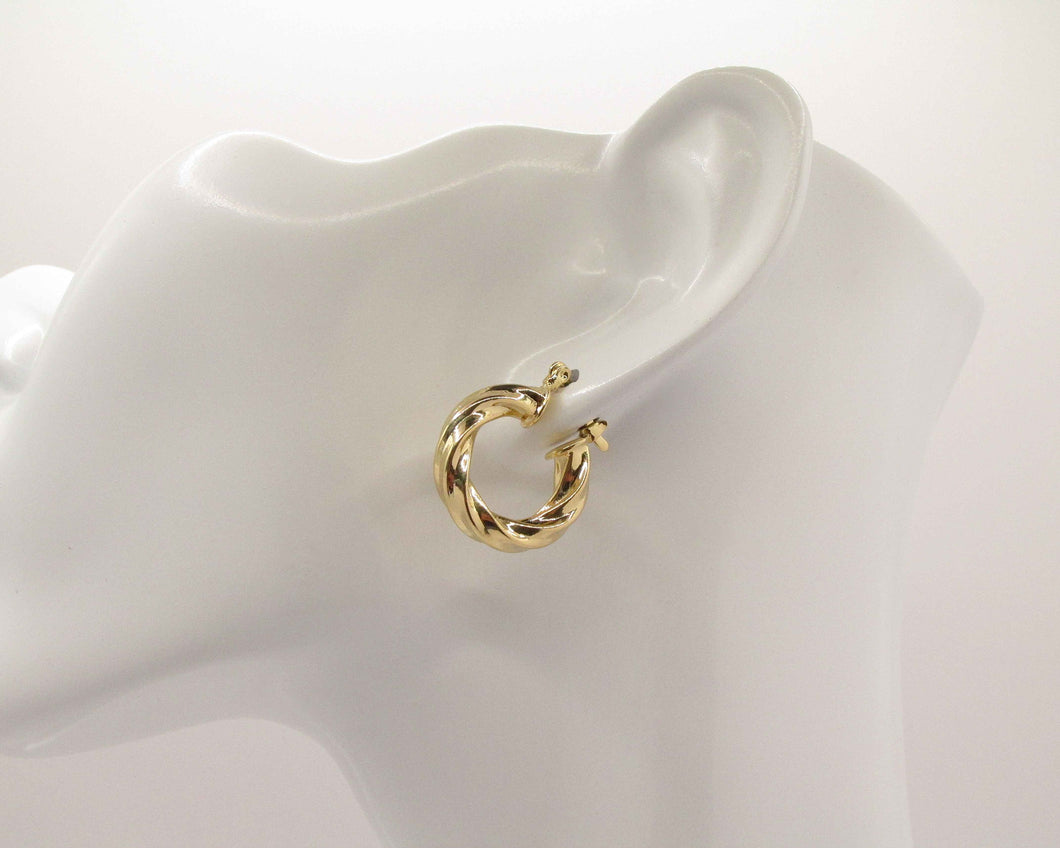 ARGOLLAS TWIST 21 MM ENCHAPADAS EN ORO