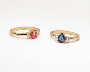ANILLO CIRCON RUBI ENCHAPADO EN ORO