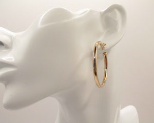 ARGOLLAS TUBO GRANDES 40MM  ENCHAPADAS EN ORO