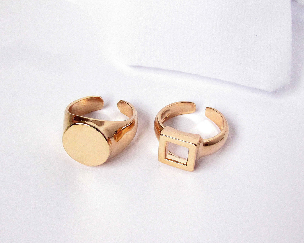 ANILLOS THICK - AJUSTABLES ENCHAPADOS EN ORO