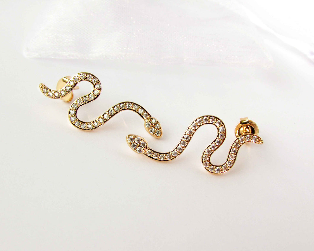 AROS SERPIENTE ENCHAPADO EN ORO