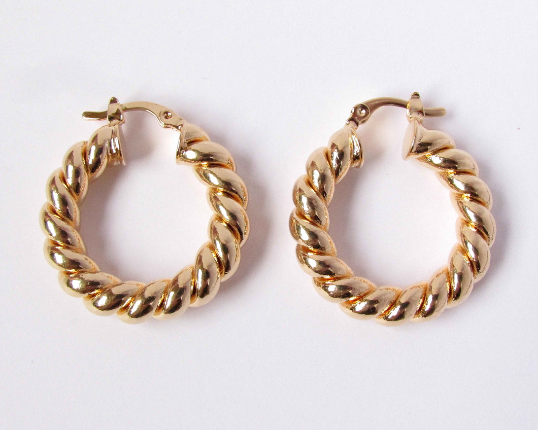 ARGOLLAS TRENZADAS BIG ENCHAPADAS EN ORO