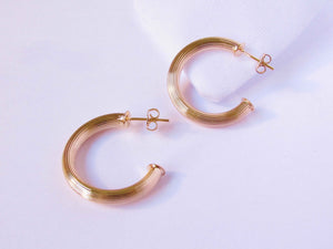 ARGOLLAS LINEAS ENCHAPADAS EN ORO