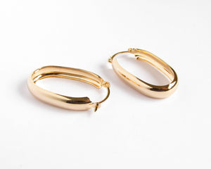ARGOLLAS OVALADAS ENCHAPADAS EN ORO