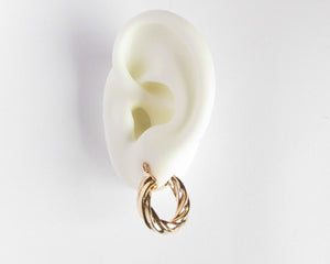 ARGOLLAS TWIST 21 MM ENCHAPADAS EN ORO